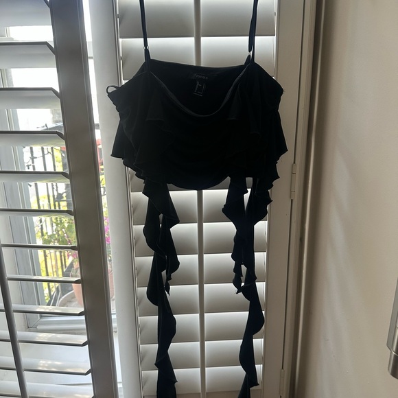 Black Ruffle Top - Picture 4 of 4